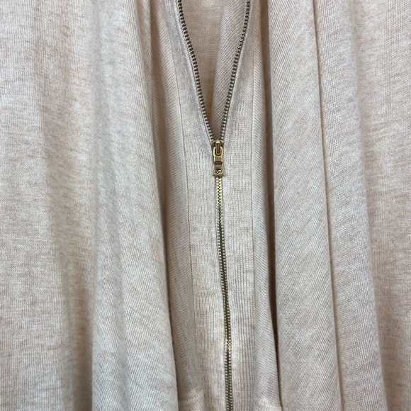 525 AMERICA ZIP FRONT DRAPEY CARDIGAN CASHMERE BLEND QUIET LUXURY - Picture 7 of 10